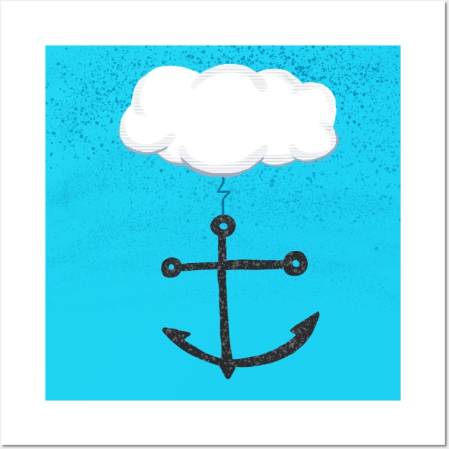 Cloud Anchor Wall Art by chawlie